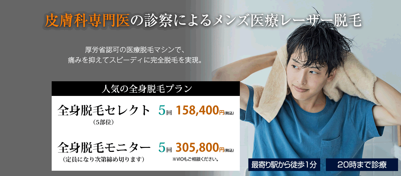 メンズ医療レーザー脱毛