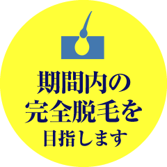 期間内の完全脱毛を目指します