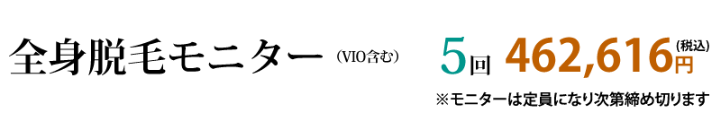全身脱毛モニター（VIO含む）