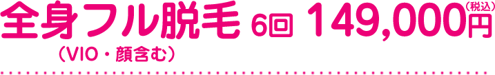 全身フル医療脱毛（VIO・顔含む）